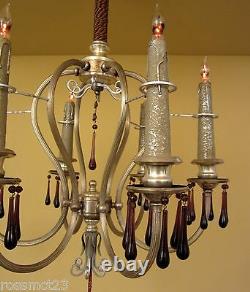 Vintage Lighting matched pair extraordinary 1920s silver chandeliers