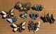 Vintage Lot Of 8 Butterfly Scatter Pins + Pair Earrings Silver Costume Taxco