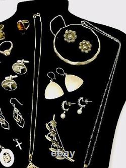 Vintage Lot Sterling Silver Jewelry All Signed