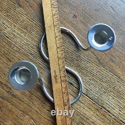 Vintage MCM Serpentine Miyata. 950 Silver Candlestick Connected Pair Japan 6 oz