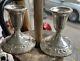 Vintage Mcm Sterling Towle Old Master Silver Candlestick Pair 925 Weighted 605g