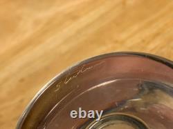 Vintage MCM Steuben glass & sterling silver salt / Pepper Shaker 3 x 2 1/4