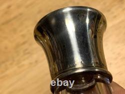 Vintage MCM Steuben glass & sterling silver salt / Pepper Shaker 3 x 2 1/4