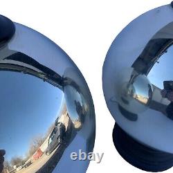 Vintage Mercury Glass Table Lamps a Pair