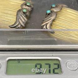 Vintage Mexico Bird Turquoise Silver Hair Ornament Comb Pair