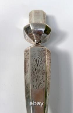 Vintage Mueck-Cary Sterling Silver Pair of Candle Sticks w Monogram 9 1/2 (WeP)