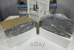 Vintage Nos One Pair Realistic Minimus 7 Silver Bookshelf Speakers In The Boxes