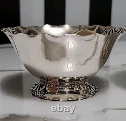 Vintage PAIR C. G. H. Sterling Silver 4.75 Footed Bowls Hallmark Sweden No Mono