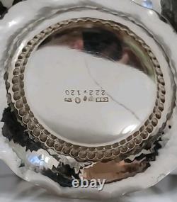 Vintage PAIR C. G. H. Sterling Silver 4.75 Footed Bowls Hallmark Sweden No Mono