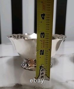 Vintage PAIR C. G. H. Sterling Silver 4.75 Footed Bowls Hallmark Sweden No Mono