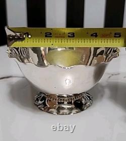 Vintage PAIR C. G. H. Sterling Silver 4.75 Footed Bowls Hallmark Sweden No Mono