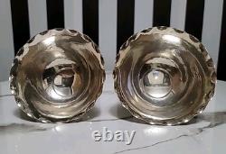 Vintage PAIR C. G. H. Sterling Silver 4.75 Footed Bowls Hallmark Sweden No Mono