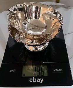 Vintage PAIR C. G. H. Sterling Silver 4.75 Footed Bowls Hallmark Sweden No Mono