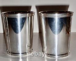 Vintage- Pair 101 Solid Sterling Silver Derby Mint Julep Cup by International
