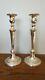 Vintage Pair 10 1/2 Fisher Sterling Silver Weighted Candlesticks #395 Weighted