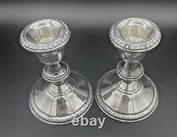 Vintage Pair 2 Sterling Poole Weighted Candle Stick Holders H299 Very Nice