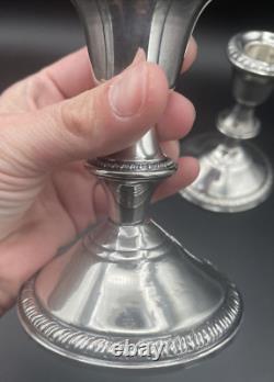 Vintage Pair 2 Sterling Poole Weighted Candle Stick Holders H299 Very Nice