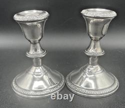 Vintage Pair 2 Sterling Poole Weighted Candle Stick Holders H299 Very Nice