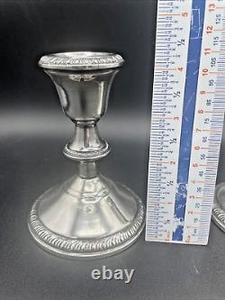 Vintage Pair 2 Sterling Poole Weighted Candle Stick Holders H299 Very Nice