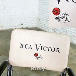 Vintage Pair Art Deco Streamline Modern RCA Victor Advertising Chairs by Chromcr