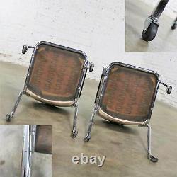 Vintage Pair Art Deco Streamline Modern RCA Victor Advertising Chairs by Chromcr