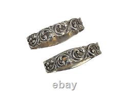 Vintage Pair Brodrene Mylius Tele 830s sterling silver napkin rings