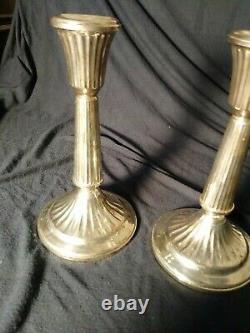 Vintage Pair Candlesticks Duchin 7 Weighted Base Sterling Silver