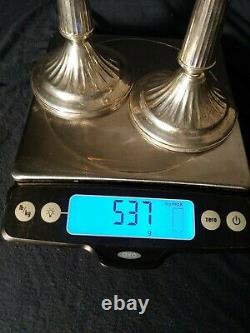 Vintage Pair Candlesticks Duchin 7 Weighted Base Sterling Silver