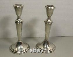 Vintage Pair Convertible Gorham Silver Co. Sterling Candlesticks 8