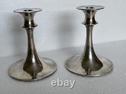 Vintage Pair DAVID ANDERSEN Norway 830 Silver Candlesticks