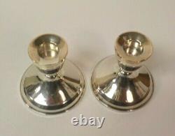 Vintage Pair DUCHIN Sterling Silver 3 Weighted Candlesticks