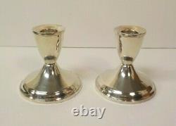 Vintage Pair DUCHIN Sterling Silver 3 Weighted Candlesticks