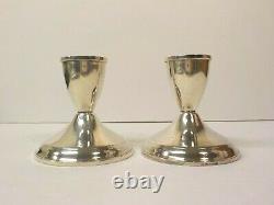 Vintage Pair DUCHIN Sterling Silver 3 Weighted Candlesticks