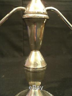 Vintage Pair Duchin Sterling Silver 3-lite Candelabra / Candlesticks