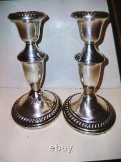 Vintage Pair Empire Silver Company Sterling. 925, 6 CandleStick Holders