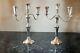 Vintage Pair Empire Sterling Silver Candelabras 3-candle Convertible -excellent