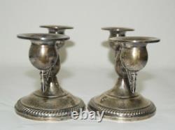 Vintage Pair FISHER Sterling Silver Weighted 300 Candle Holders