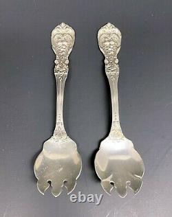 Vintage Pair Francis 1 Reed & Barton Sterling Silver Ice Cream Forks Very Good