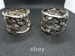 Vintage Pair Frank Whiting Sterling Florence Napkin Rings