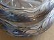 Vintage Pair Frank Whiting Sterling Silver Ornate Wavy Leaf & Glass Coaster Dish