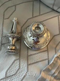 Vintage Pair GSC Silver Plate 11.5 Heavy Convertible (converts to 5) Candles