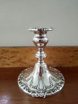 Vintage Pair Gorham #749 Chantilly Duchess Sterling Candleholder MID Century