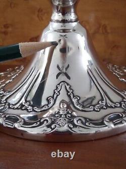Vintage Pair Gorham #749 Chantilly Duchess Sterling Candleholder MID Century