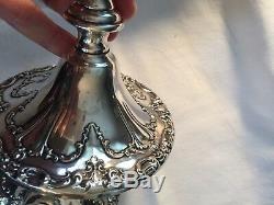 Vintage Pair Gorham Sterling Silver Chantilly Duchess Candlesticks 749