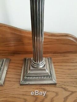 Vintage Pair Gorham Sterling Silver Column Candlesticks 3207