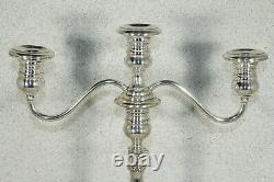 Vintage Pair Gorham Three-Light Candelabra Puritan Pattern 660 Sterling Silver