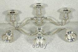 Vintage Pair Gorham Three-Light Candelabra Puritan Pattern 660 Sterling Silver