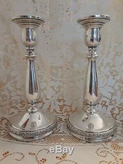 Vintage Pair International Prelude Sterling Silver 7.5 Candlesticks Weighted