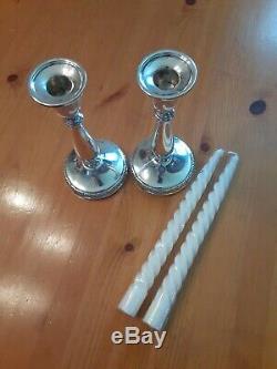 Vintage Pair International Prelude Sterling Silver 7.5 Candlesticks Weighted