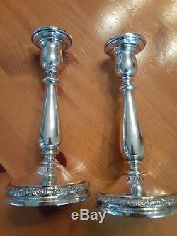 Vintage Pair International Prelude Sterling Silver 7.5 Candlesticks Weighted